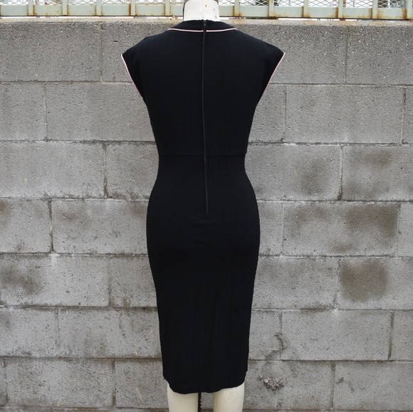 Stop Staring 40s style black wiggle pinup dress M - Picture 3 of 4